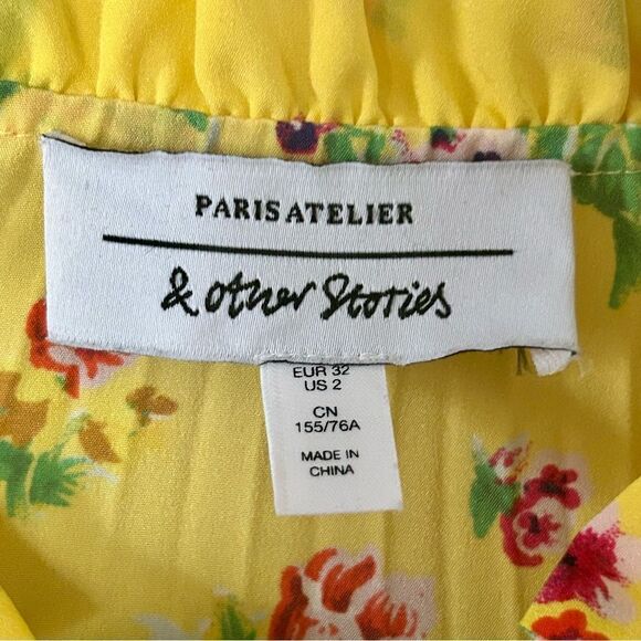 & Other Stories Pleated Floral Blouse - Picture 3 of 5